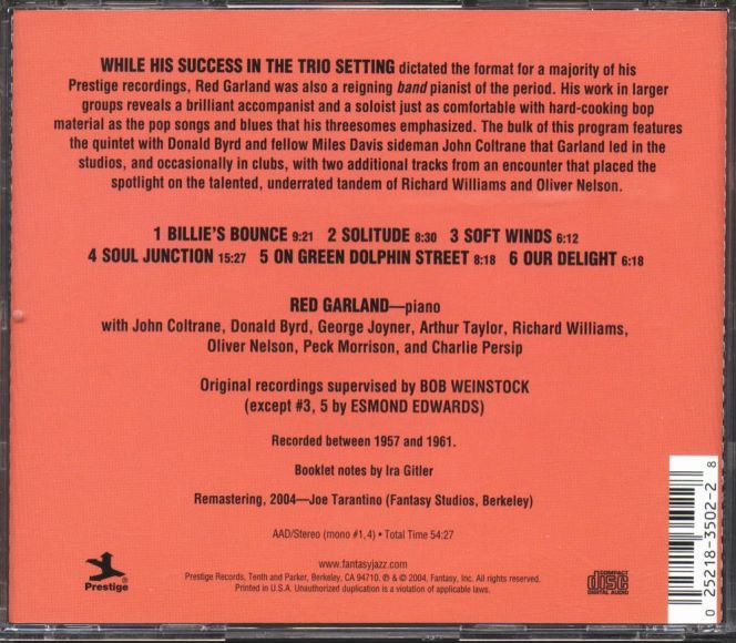 瑞德·葛兰《The Best Of Red Garland Quintets》[wav](550.61M)