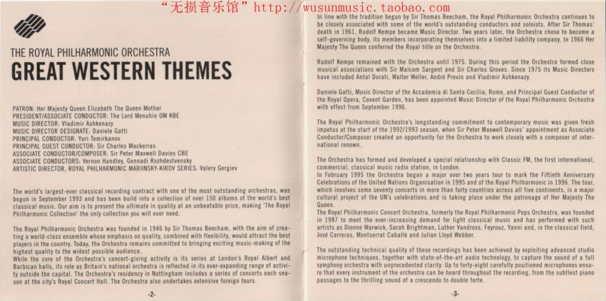 SACD-S0020 英国皇家爱乐乐团 西部大电影 The Royal Philharmonic Orchestra - Great Western Themes(2.14G)