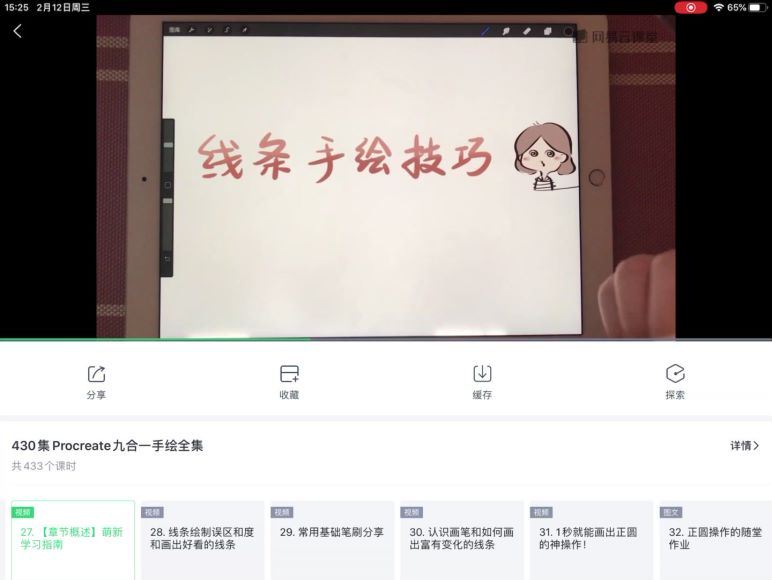 【缺课】兔豆泥ipad插画课【画质高清】(52.98G)