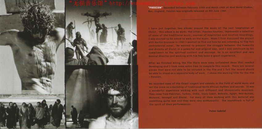 SACD-S0006《激情-为基督最后的诱惑》Peter Gabriel - Passion - Music For The Last Temptation Of Christ - 1989(2.71G)