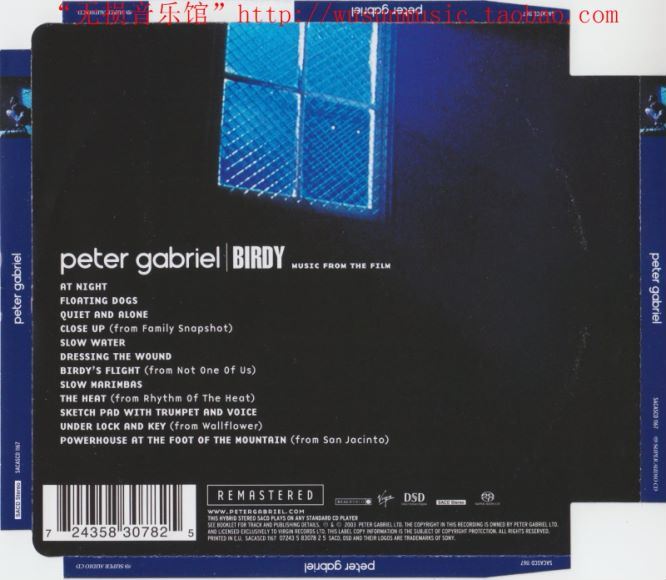 SACD-S0008 彼得 盖布瑞尔-Peter Gabriel Ltd - Birdy - Music From The Film（1985）(1.45G)